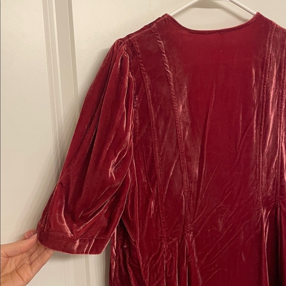 Free People Red Velvet Dress - Picture 7 of 7